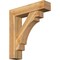 Ekena Millwork Merced Block Rough Sawn Bracket w/ Offset Brace, Western Red Cedar, 8"W x 34"D x 38"H BKT0806X34X38MRC05RWR - alternate 1